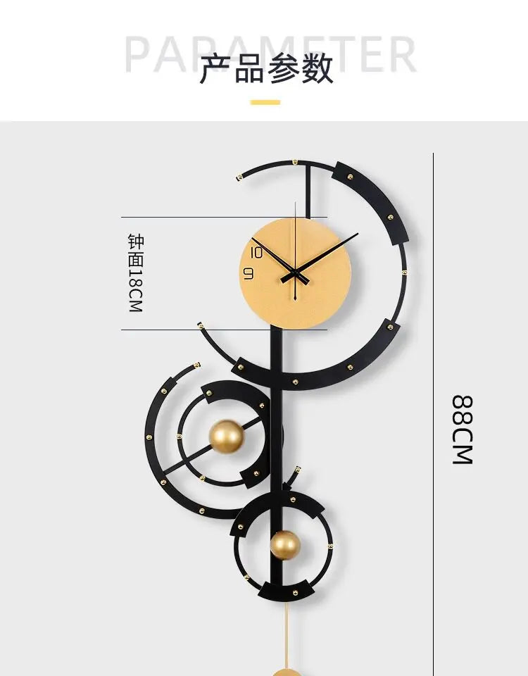 Elegant Premium Nordic Wall Clock - Modern Digital Design
