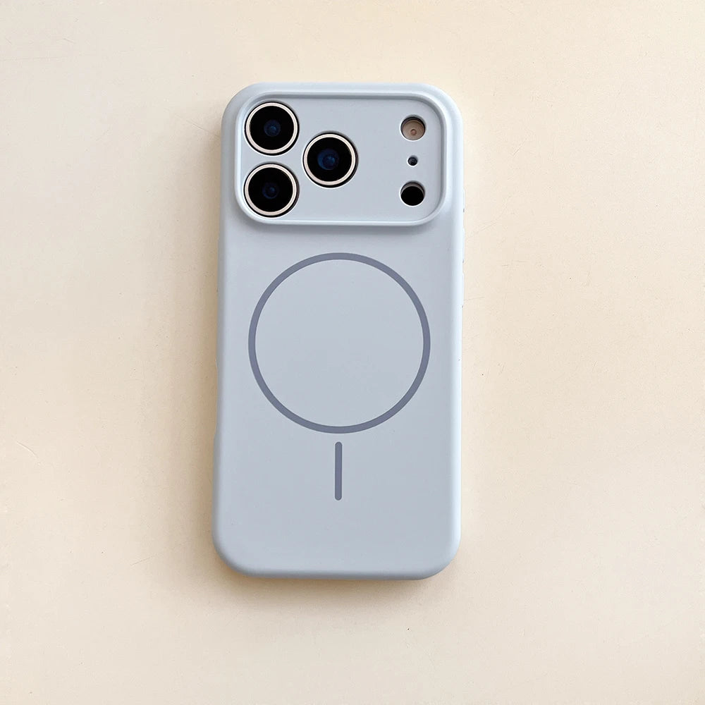 Luxury Magnetic Silicone Phone Case with Lens Protection