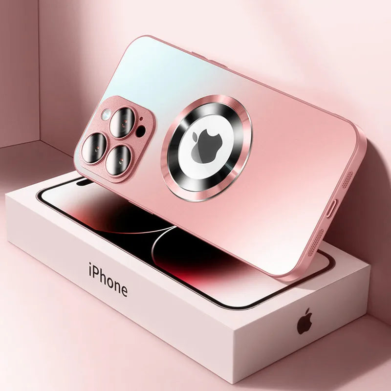 MagSafe Magnetic Wireless Charging Case with Matte Tempered Glass