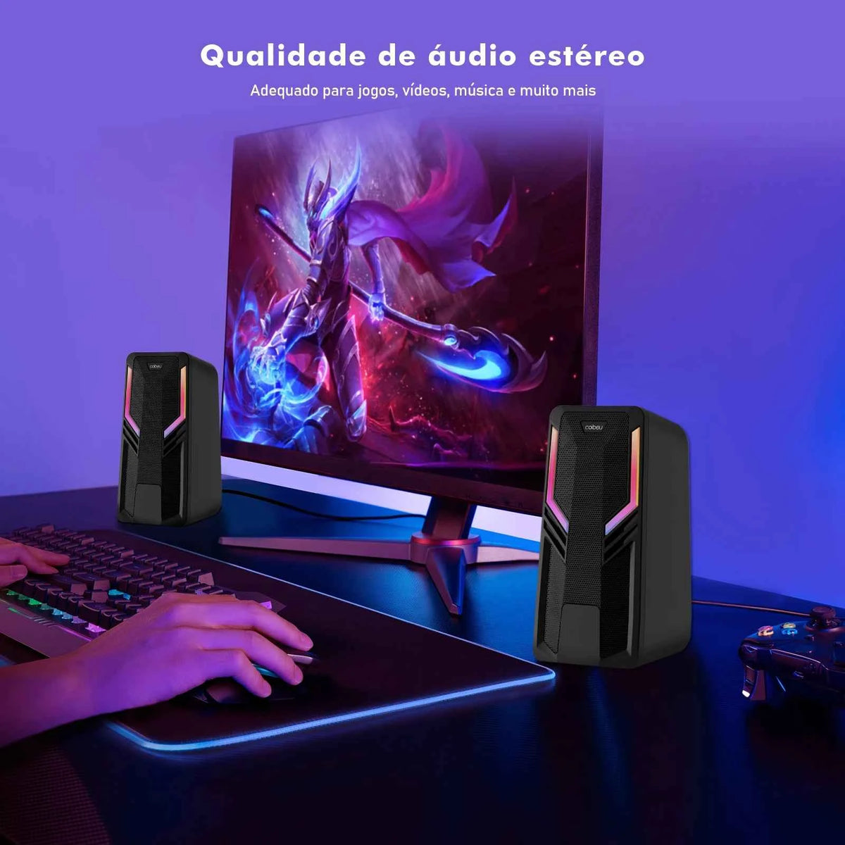 Premium RGB PC Soundbar - Immersive Desktop Audio & Lighting