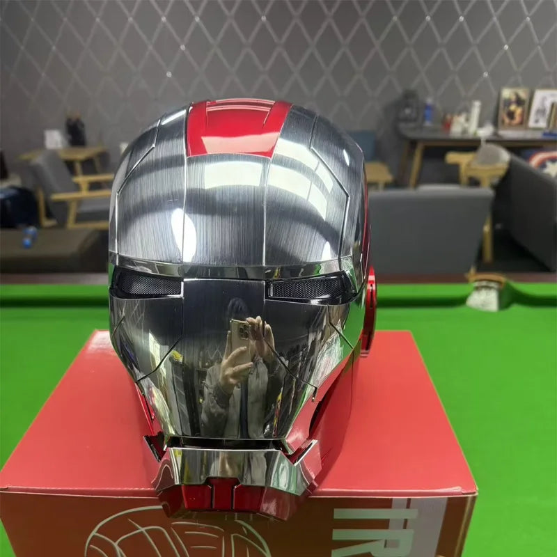 Premium Iron Man Helmet - 1:1 Wearable Voice Control LED Mask