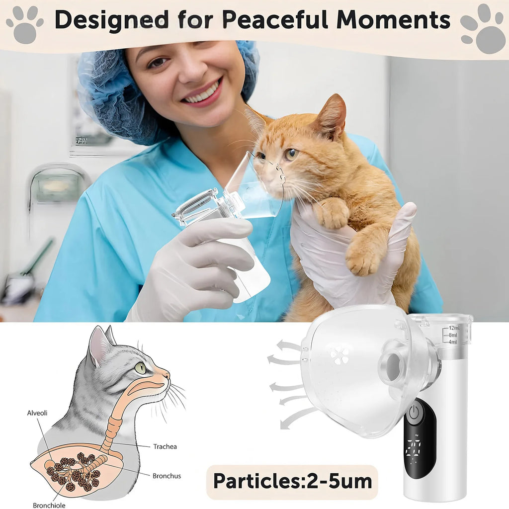Premium Pet Portable Nebulizer - Handheld Atomizer for Animals