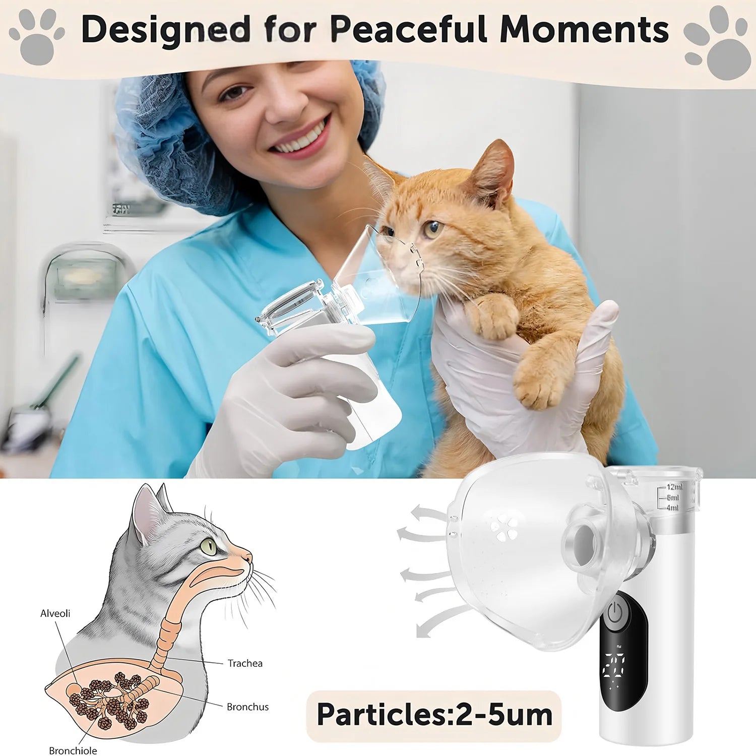 Premium Pet Portable Nebulizer - Handheld Atomizer for Animals