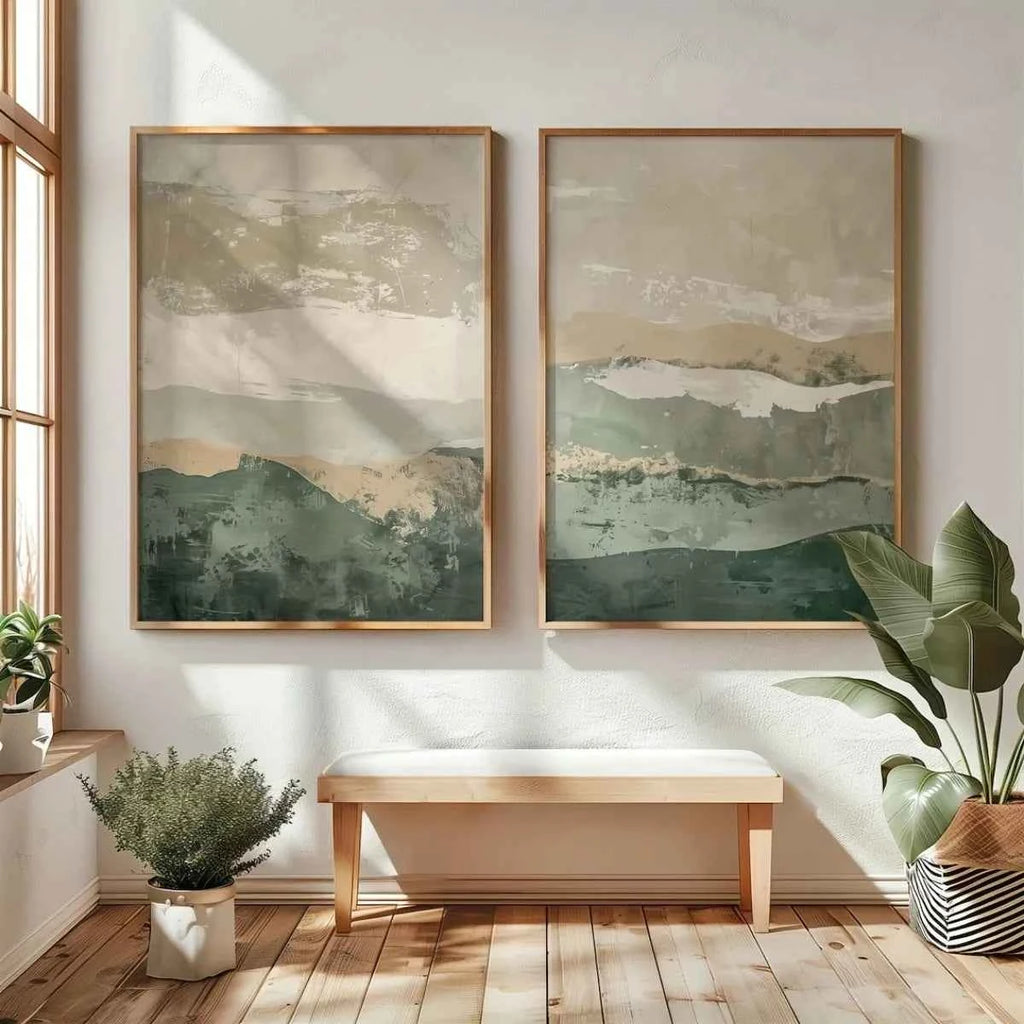 Elegant Wabi Sabi Art Print - Minimalist Japanese Mountain Canvas