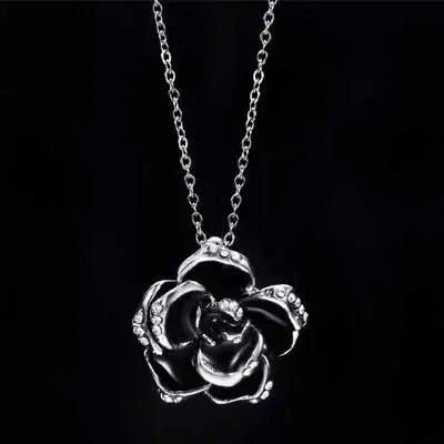 Luxury Crystal Flower Long Sweater Necklace - Elegant Pendant