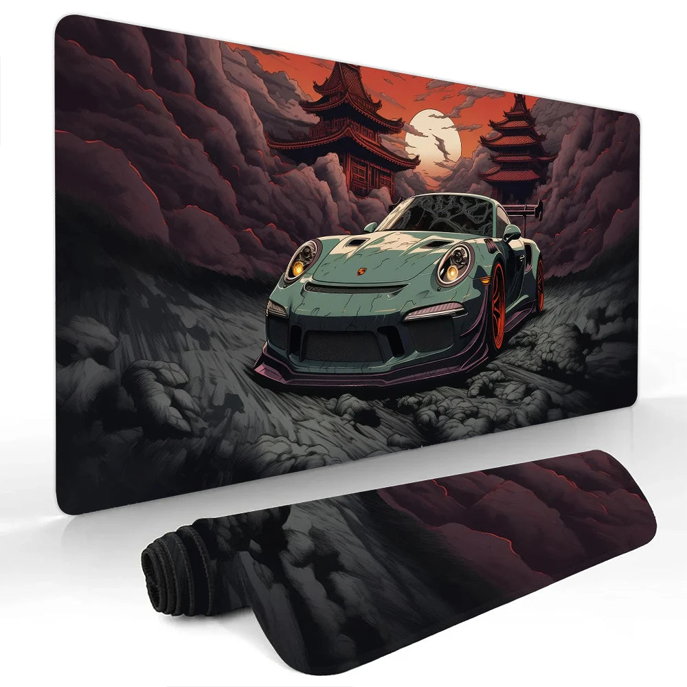 Premium Gaming Mouse Pad - Red Classic Car Desk Mat