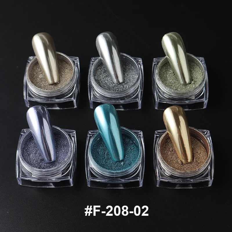 Luxury Metallic Chrome Nail Powder - Mirror Finish Pigment Dust