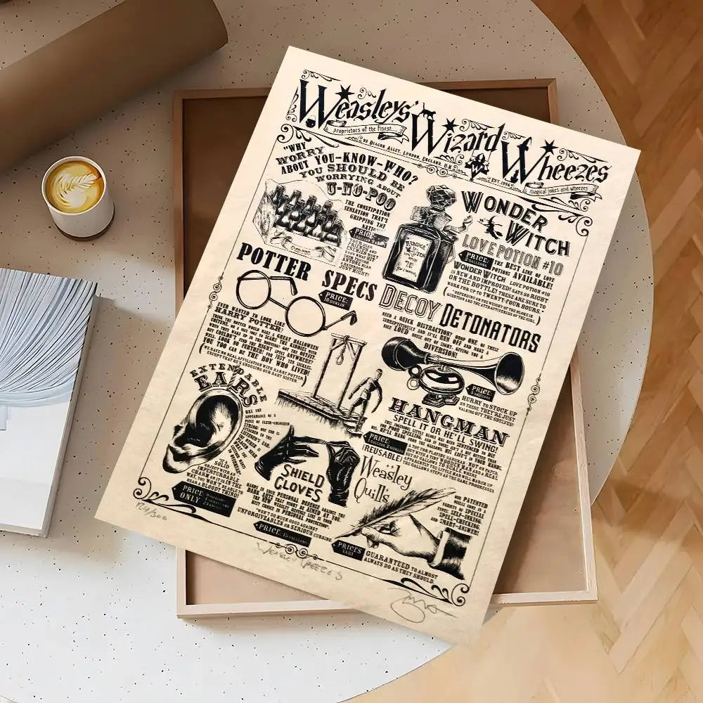 Premium Harry Potter Poster - Waterproof Self-Adhesive Wall Mural Art
