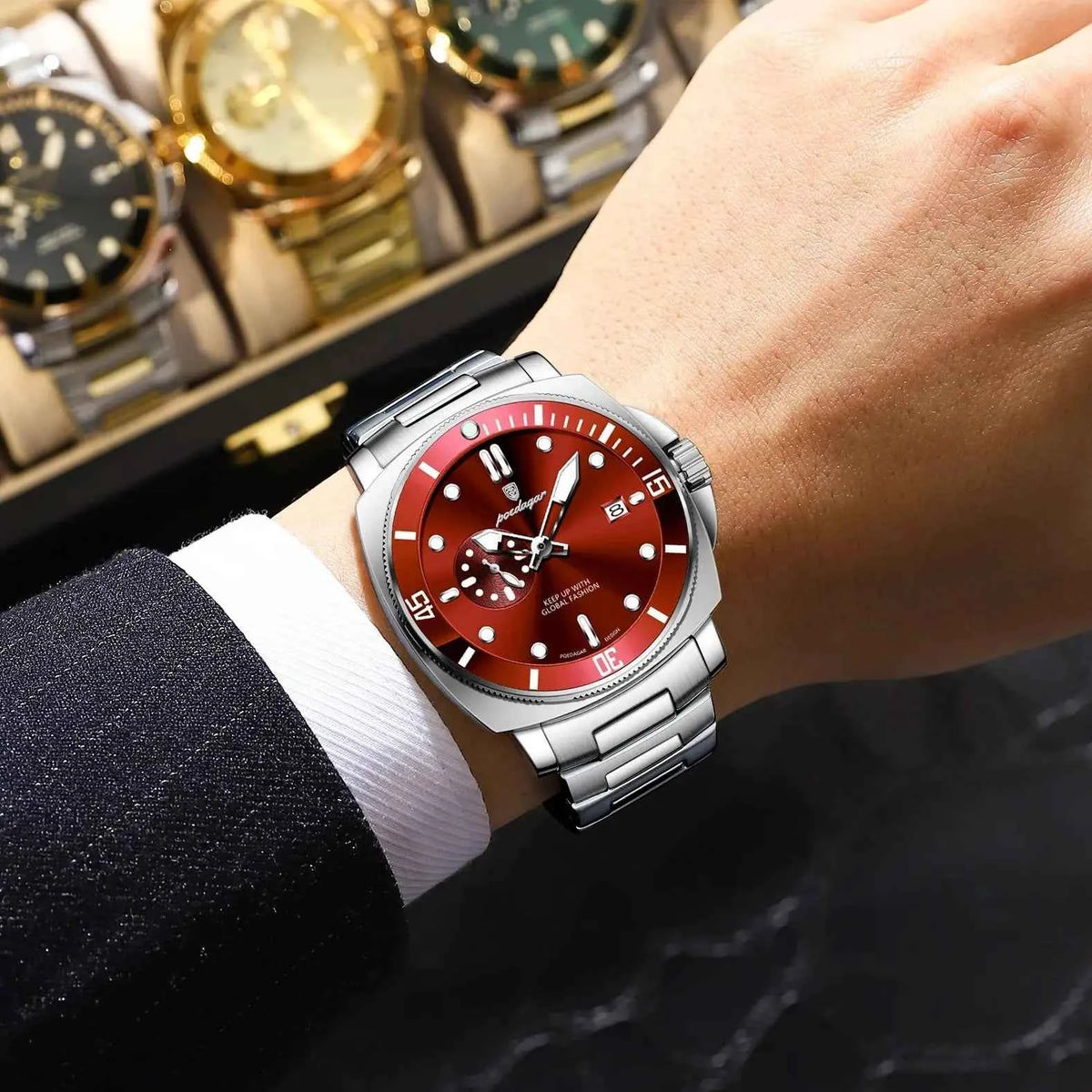 Luxury Men's Quartz Watch - Waterproof Stainless Steel Timepiece