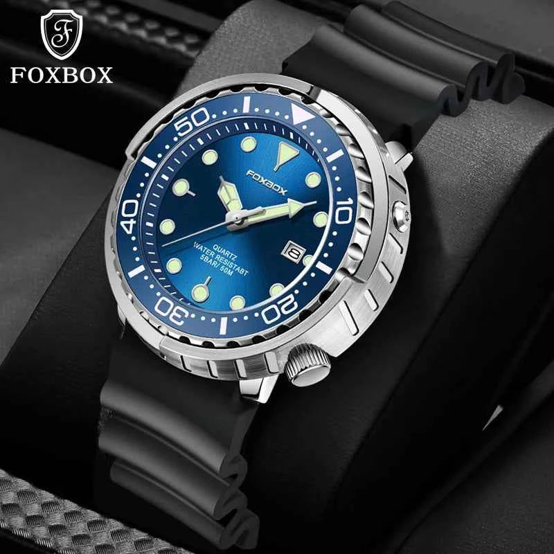Luxury Mens Quartz Watch - 5ATM Waterproof Sports Clock