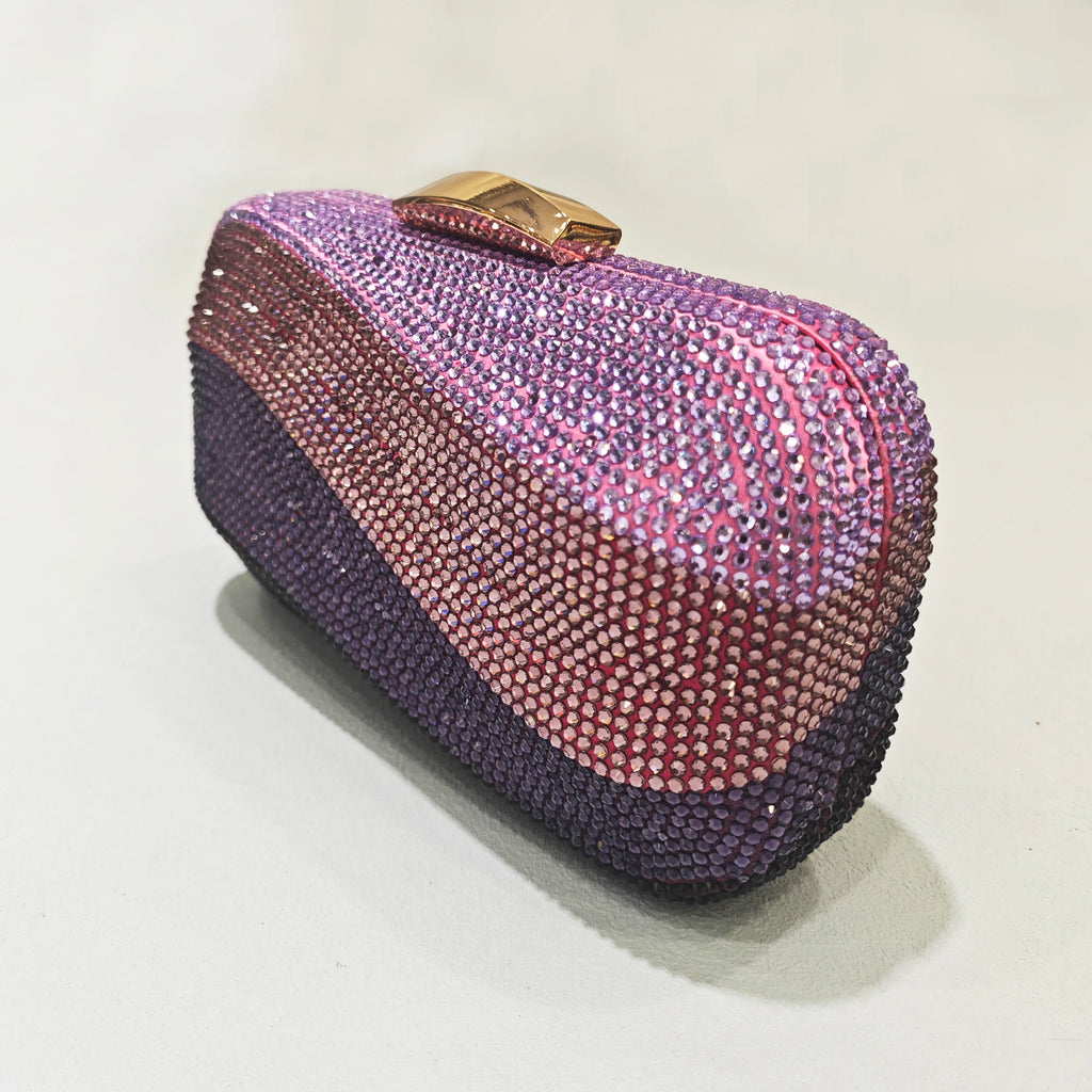 Elegant Crystal Clutch Evening Bag - Luxury Minaudiere Handbag