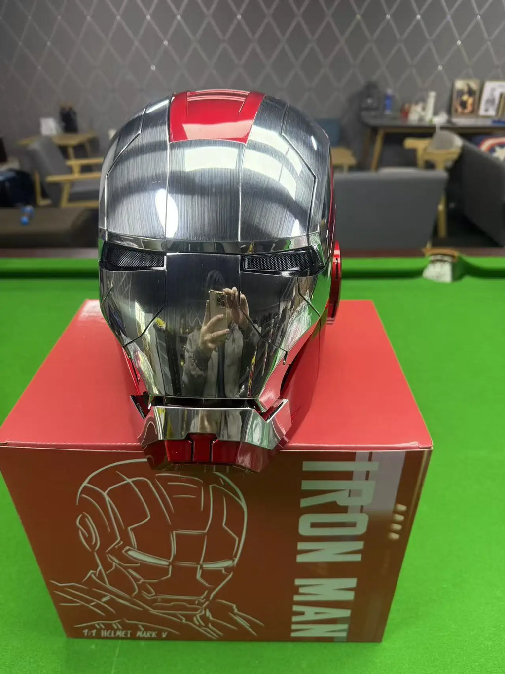 Premium Iron Man Helmet - 1:1 Wearable Voice Control LED Mask