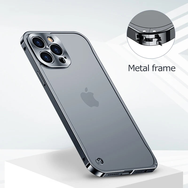 Premium Magnetic Aluminum iPhone Case - Full Protection