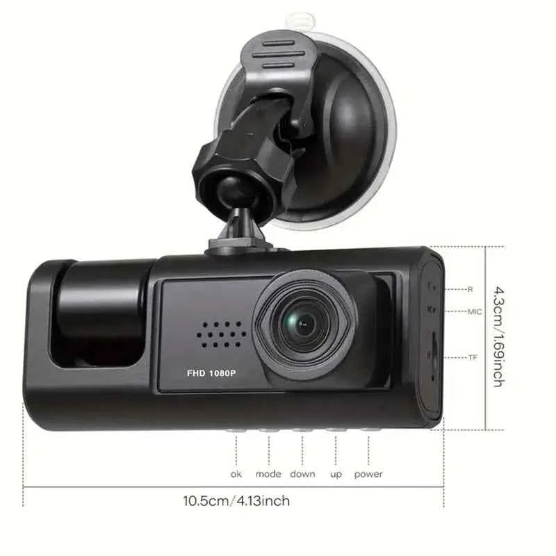 Premium Dual Camera Dash Cam - 1080P HD & IR Night Vision Car DVR
