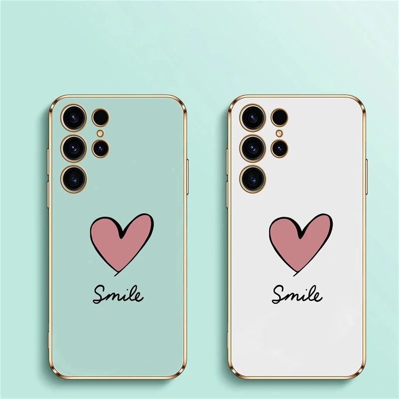 Luxury Plating Samsung Silicone Case - Shockproof Cover