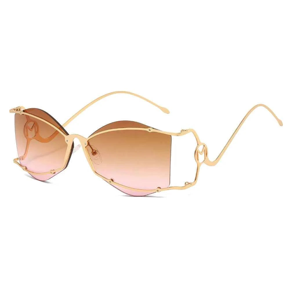 Premium Irregular Sunglasses Women - Trendy Bend Leg Sun Shades