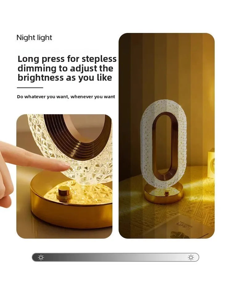 Elegant Luxury Bedside Lamp - Touch Night Light