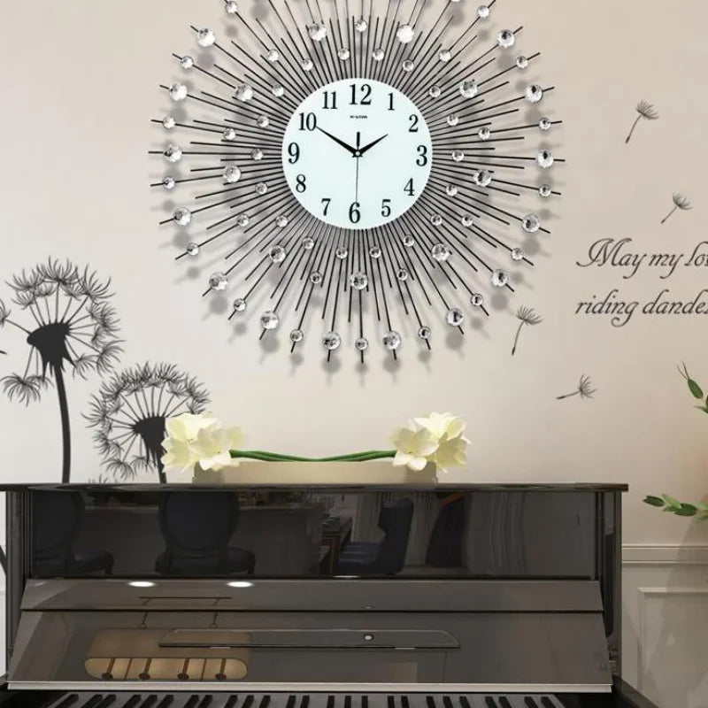 Elegant Luxury Electronic Wall Clock - Silent Quartz Movement