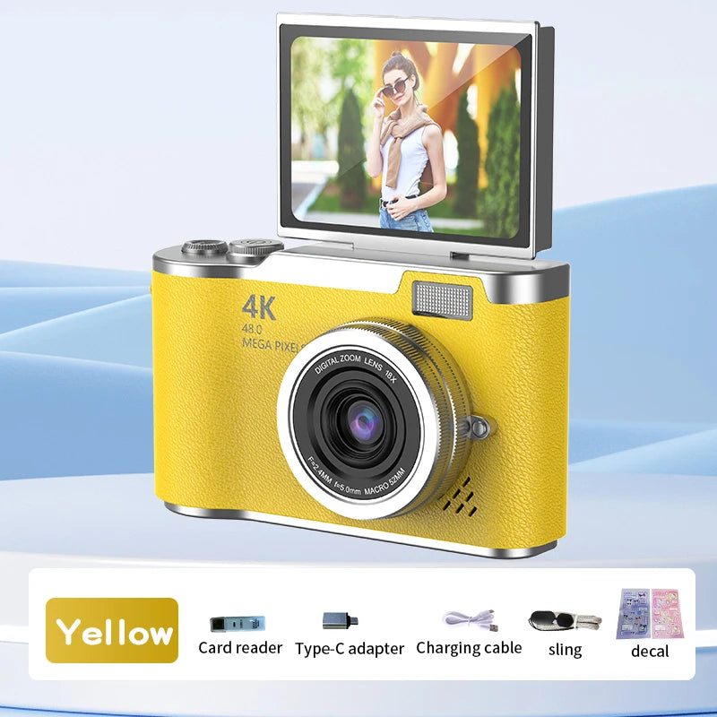 Compact Digital Camera - 8X Zoom & 180° Flip Screen