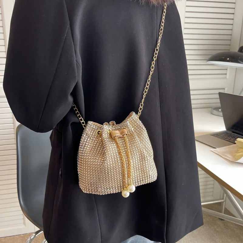 Elegant Rhinestone Crossbody Bag - Sparkle & Shine