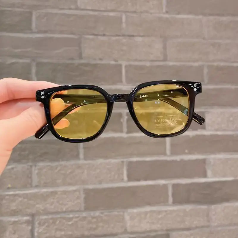 Premium Kids Sunglasses - UV400 Vintage Square Eyeglasses