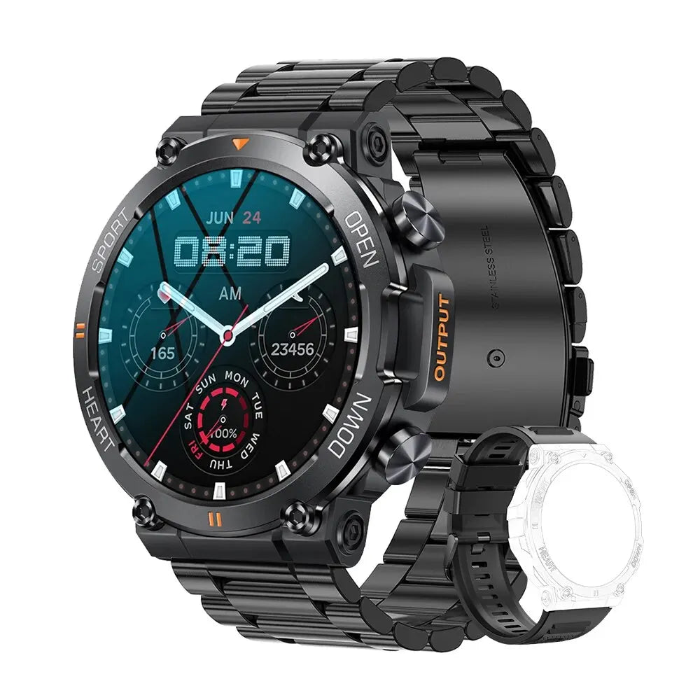 Premium Men's Smart Watch - HD Bluetooth Call Fitness Tracker