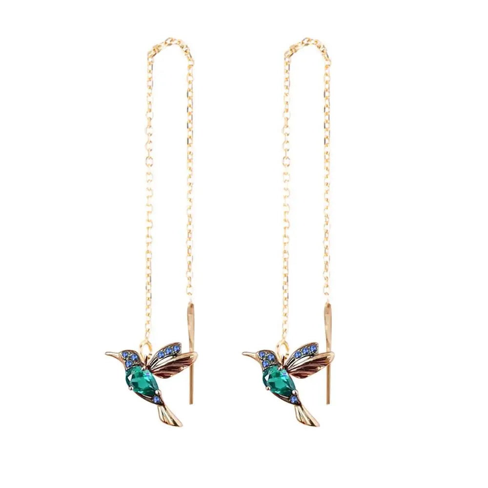 Elegant Tassel Butterfly Earrings - Zircon Crystal & Pearl