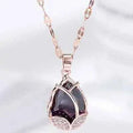 Luxury Crystal Flower Long Sweater Necklace - Elegant Pendant