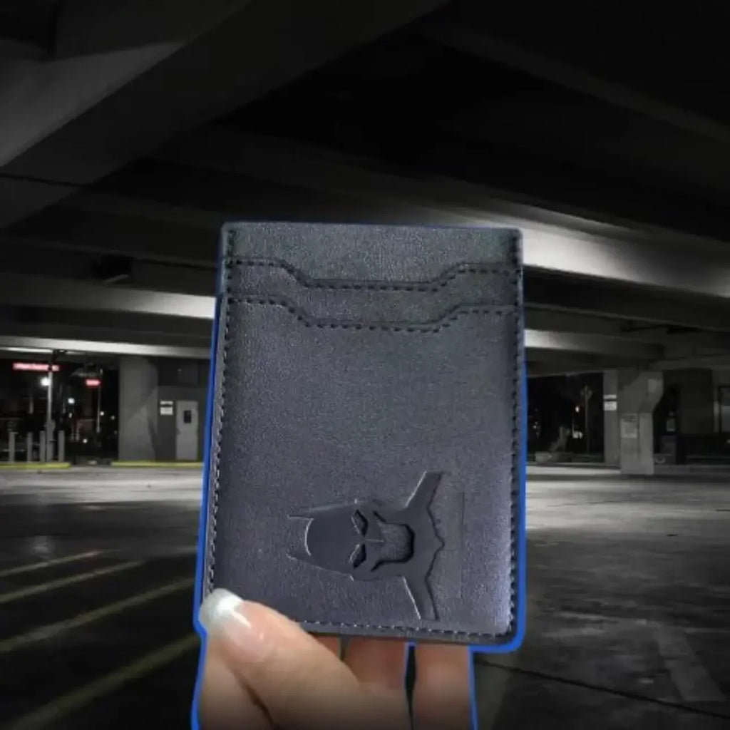 Premium Slim Leather Card Holder - Minimalist Superhero Wallet