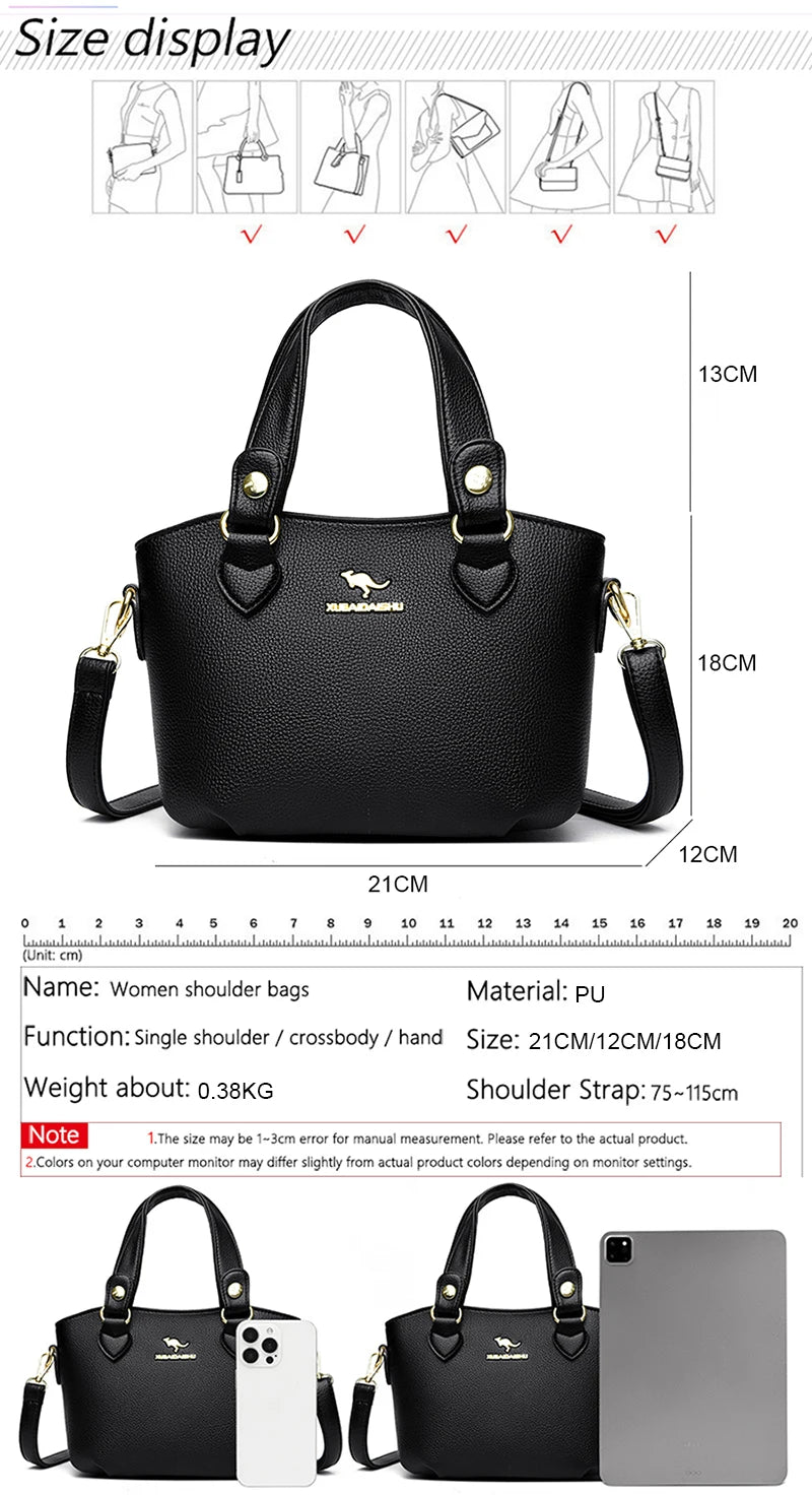 Luxury Leather Tote Bag - Elegant & Spacious