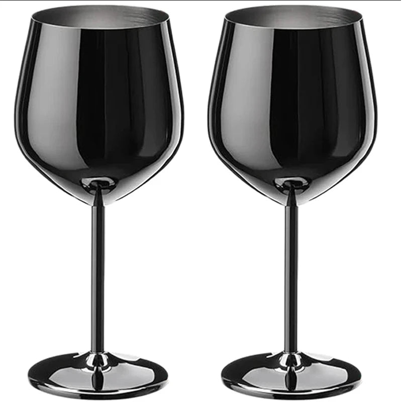 Premium Stainless Steel Wine Goblet - Durable & Elegant 500ml
