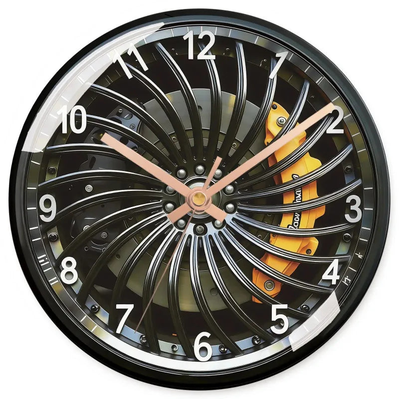 Elegant Silent Gear Wall Clock - No-Punch Quartz Movement