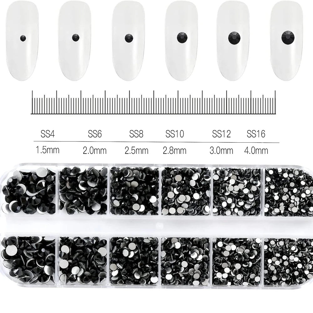 Luxury Crystal Chain Nail Charms - Rhinestone Diamond Art