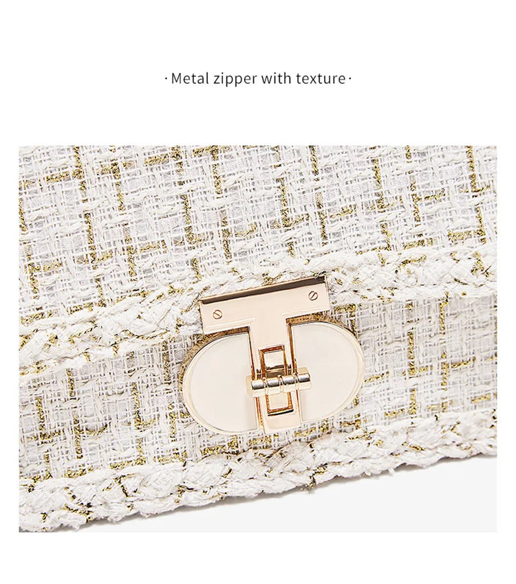 Elegant Chain Shoulder Bag - Sequined Embellishments