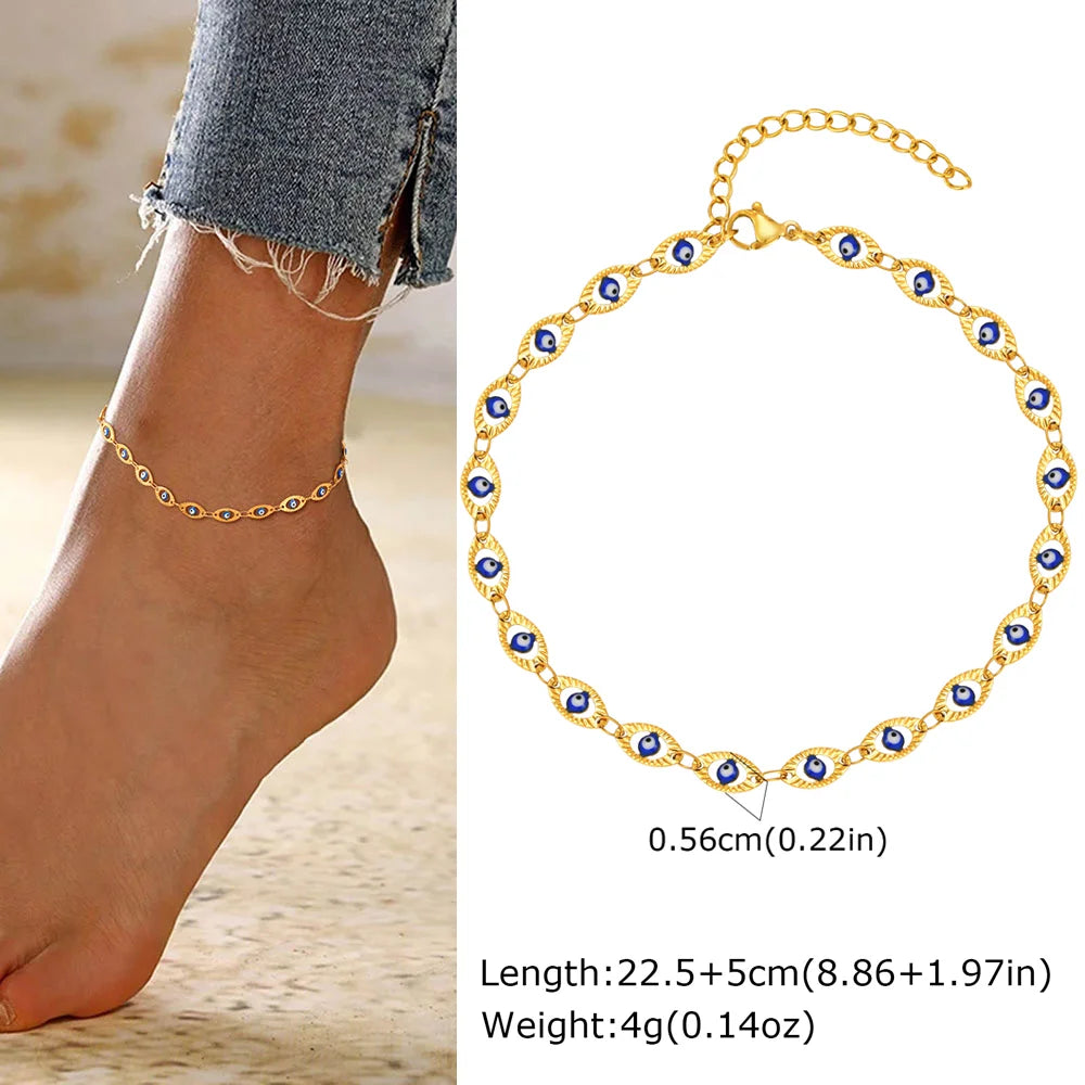 Exquisite Gold Plated Heart Anklet - Stainless Steel Foot Jewelry