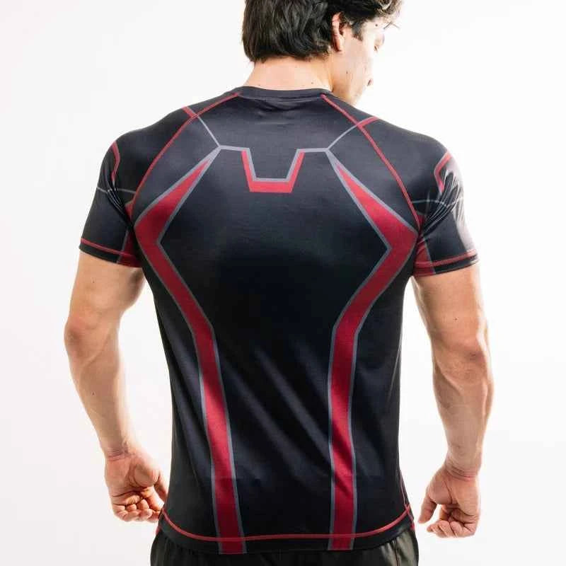 2026 DC New Batman Beyond Muscle Sports Short Sleeve Men's MMA Series Fitness T-shirt Top Breathable and Quick-Dry Design