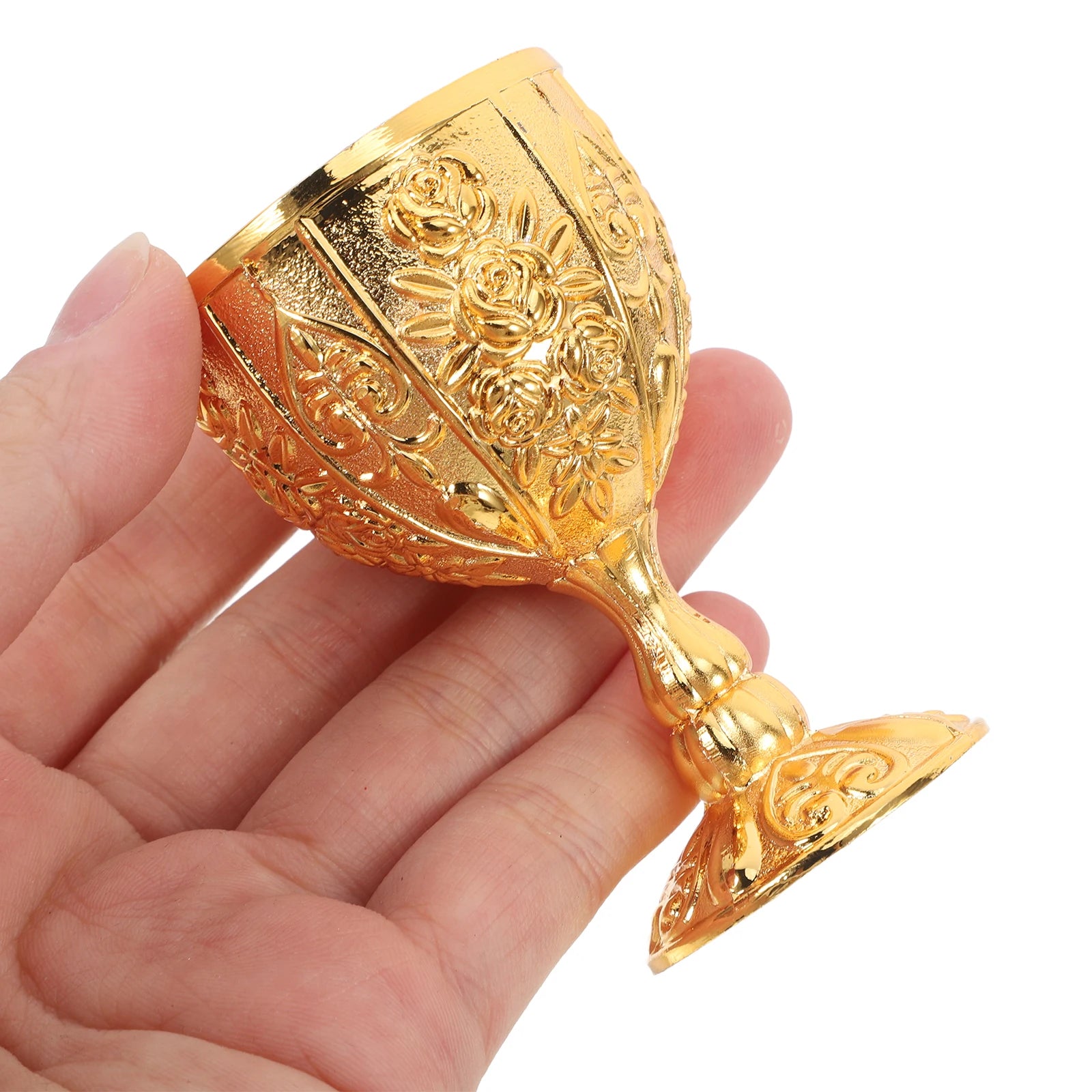Elegant Gothic Communion Chalice - Gold Plated Brass