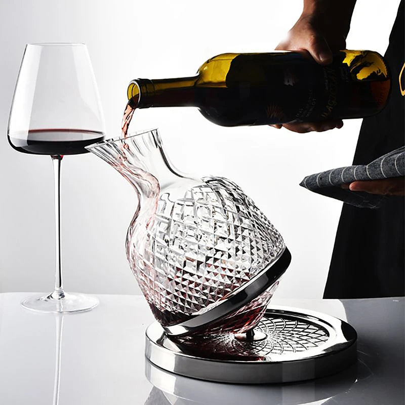 Premium Crystal Glass 360 Rotating Wine Decanter - 1500ml