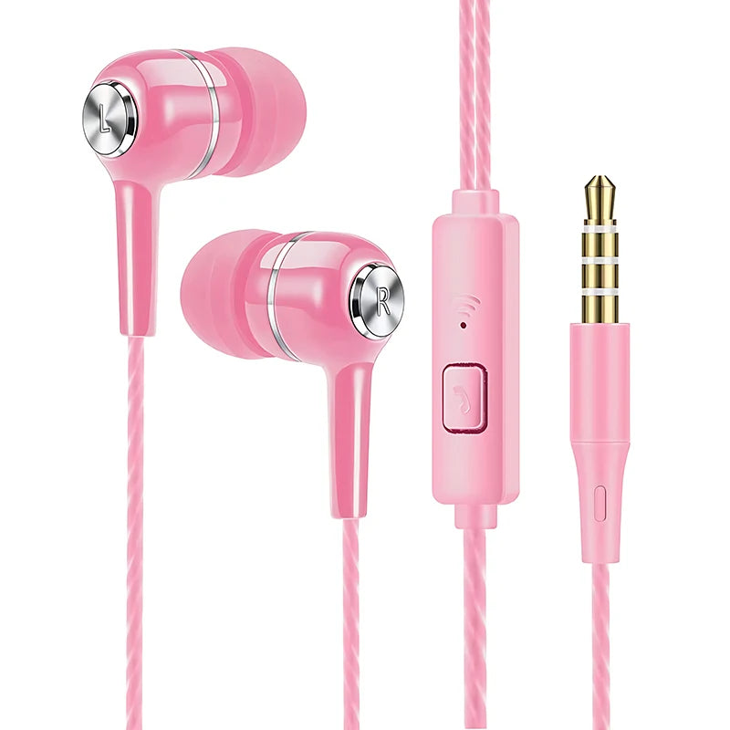 Premium Wired In-Ear Headphones with HiFi Bass & Mic