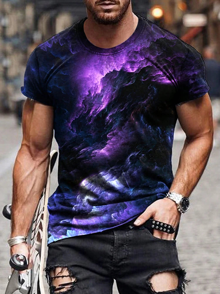 Premium Spider Print Men's T-Shirt - Streetwear Short Sleeve Tee