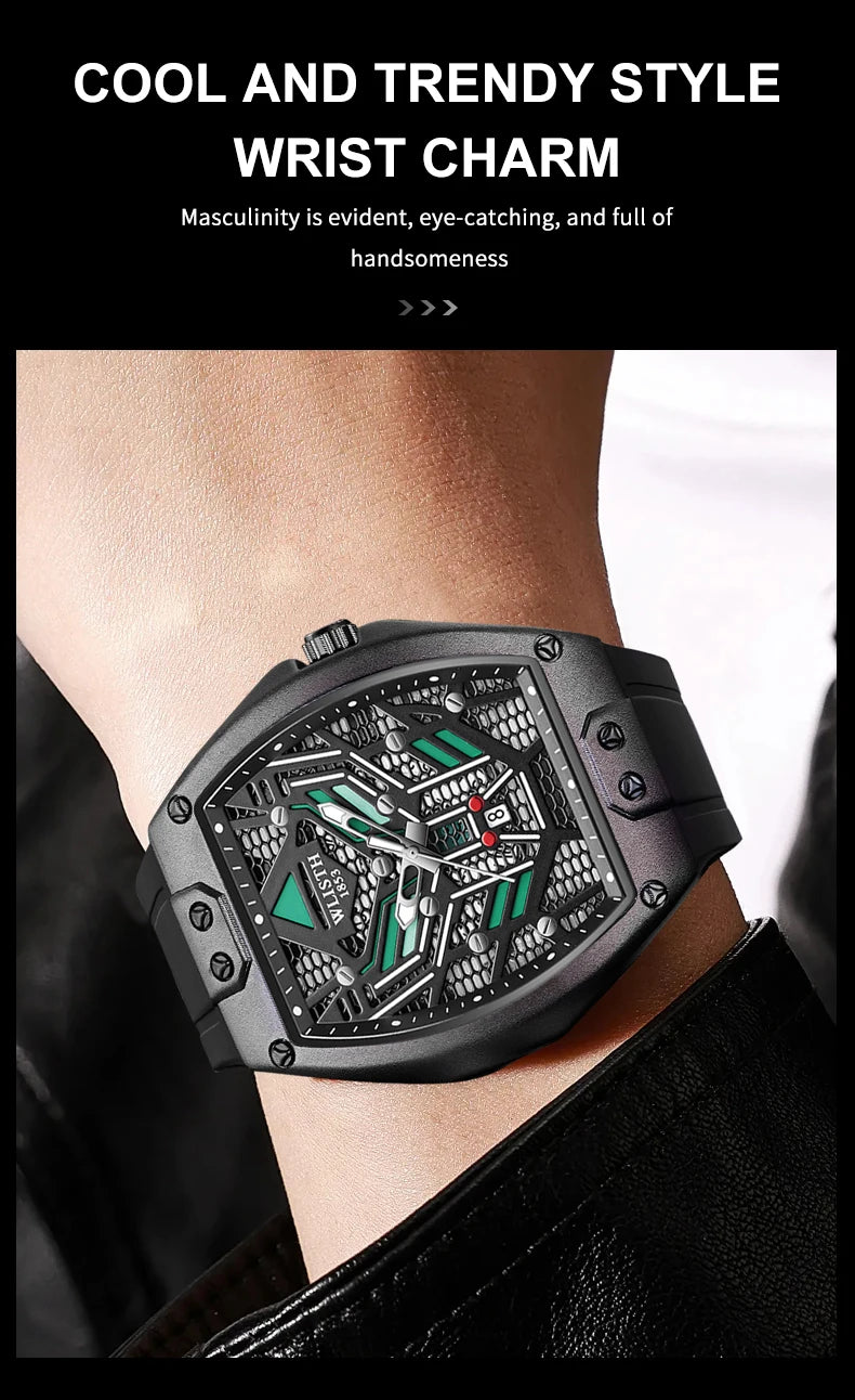 Luxury Men's Luminous Quartz Watch - Waterproof & Trendy