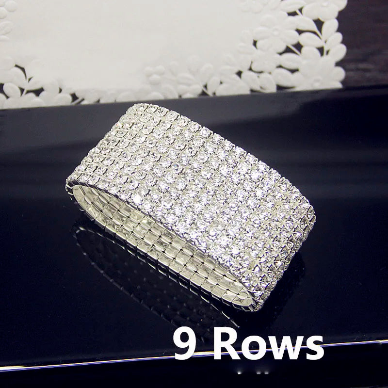 Elegant White Crystal Bracelet - AAA CZ Zircon Elastic Design