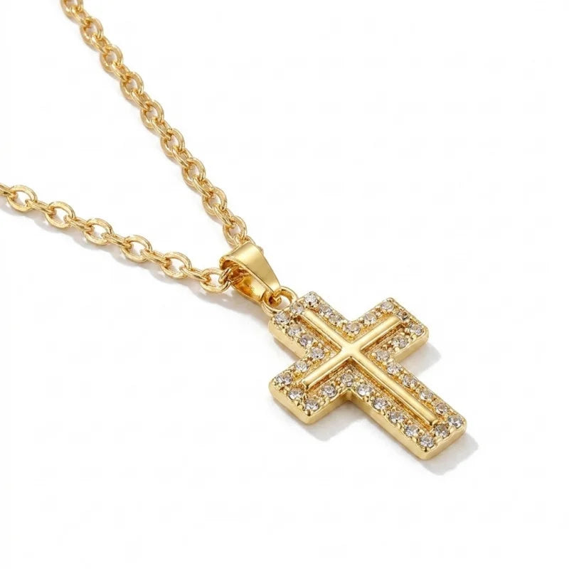 Elegant Cross Necklace - Luxury Collarbone Chain for Women
