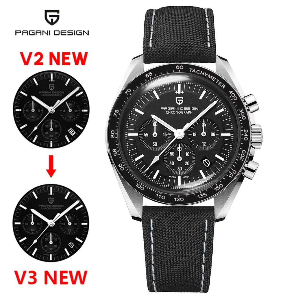 Luxury Men's Quartz Watch - Chronograph Sapphire Crystal