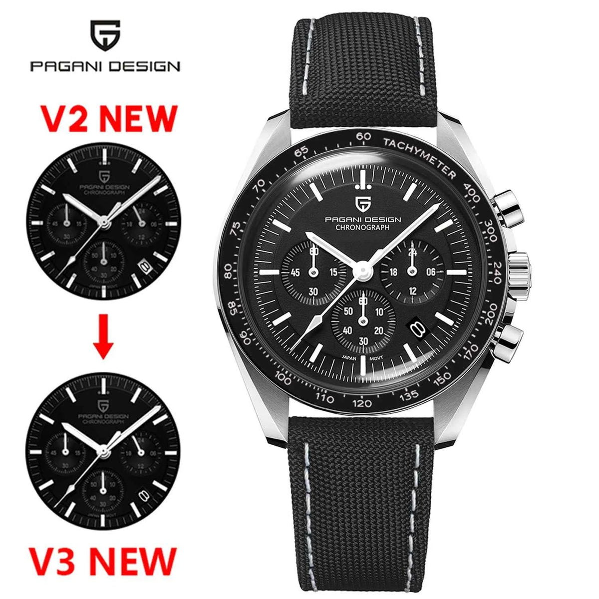 Luxury Men's Quartz Watch - Chronograph Sapphire Crystal