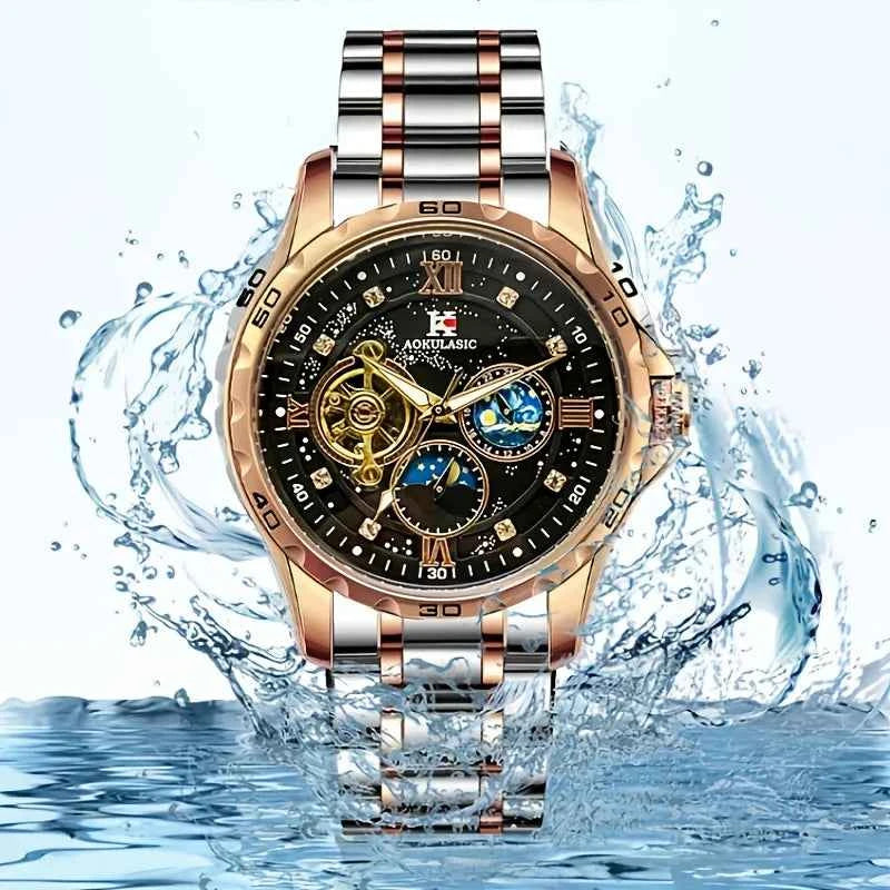 Luxury Automatic Mechanical Watch - Waterproof & Calendar