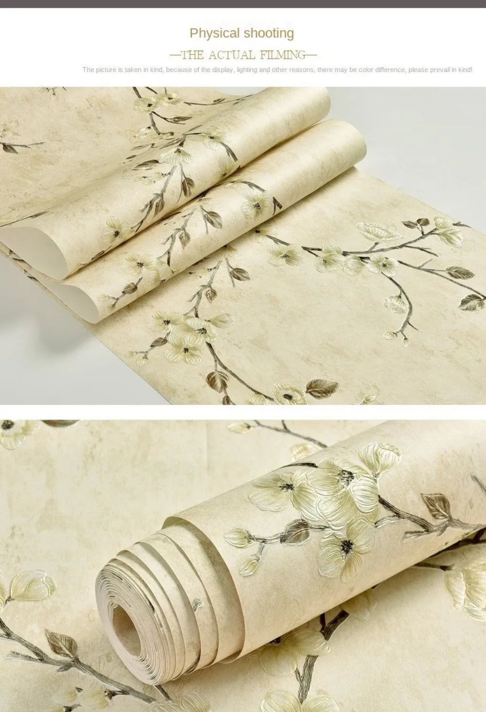 Elegant 3D Flower Wall Stickers - Self-Adhesive Decor