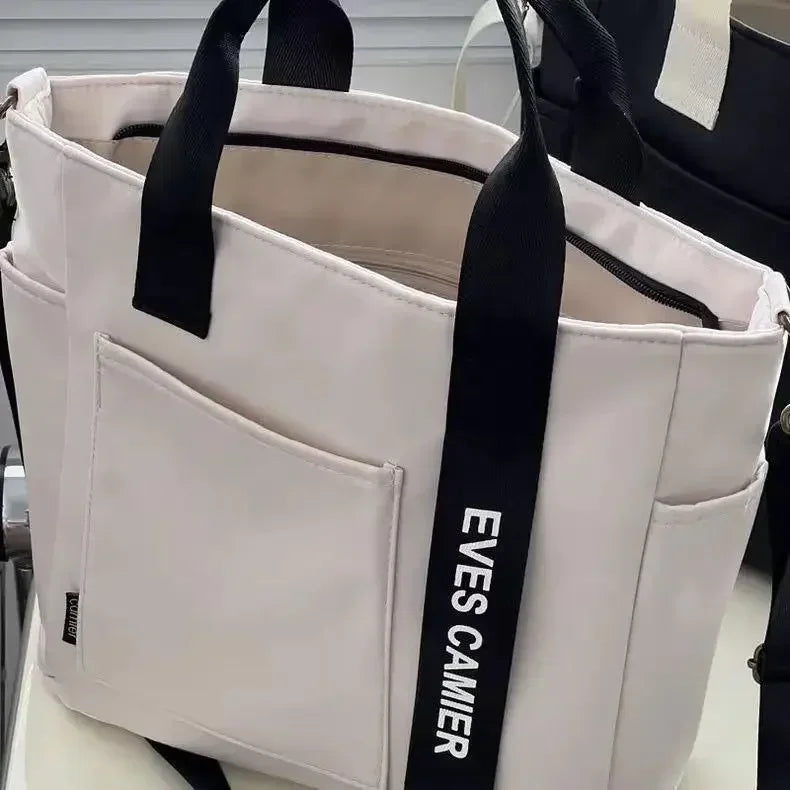 Elegant Casual Tote Bag - Waterproof Nylon Messenger