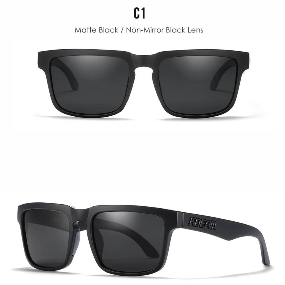 Premium Men Square Sunglasses - Polarized UV Protection & Mirrored Lens