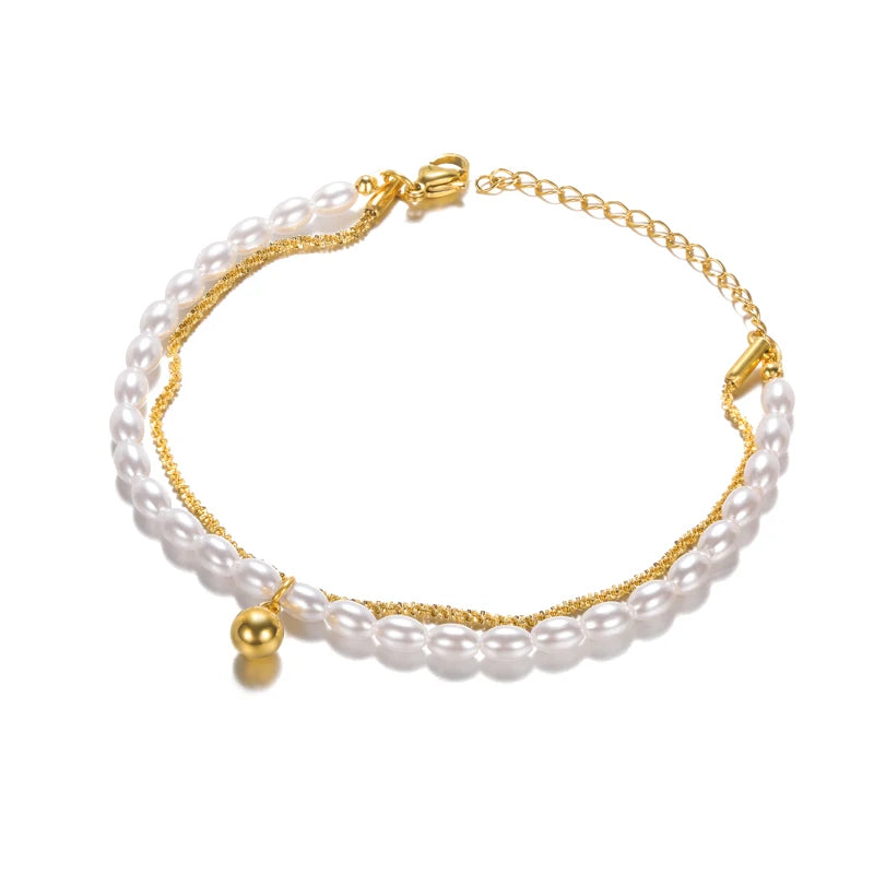 Elegant Zircon Flowers Bracelet - Luxury Gold Steel Jewelry